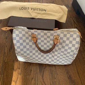 Authentic Louis Vuitton Damier Azur Speedy 35